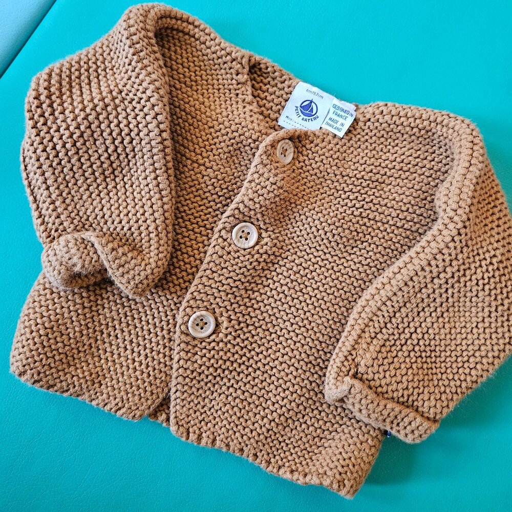 Petit Bateau 6 month baby cardigan